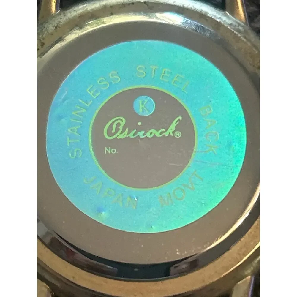 Osirock Quartz Stainless Steel Vintage Faux Crocodile Leather Strap Watch